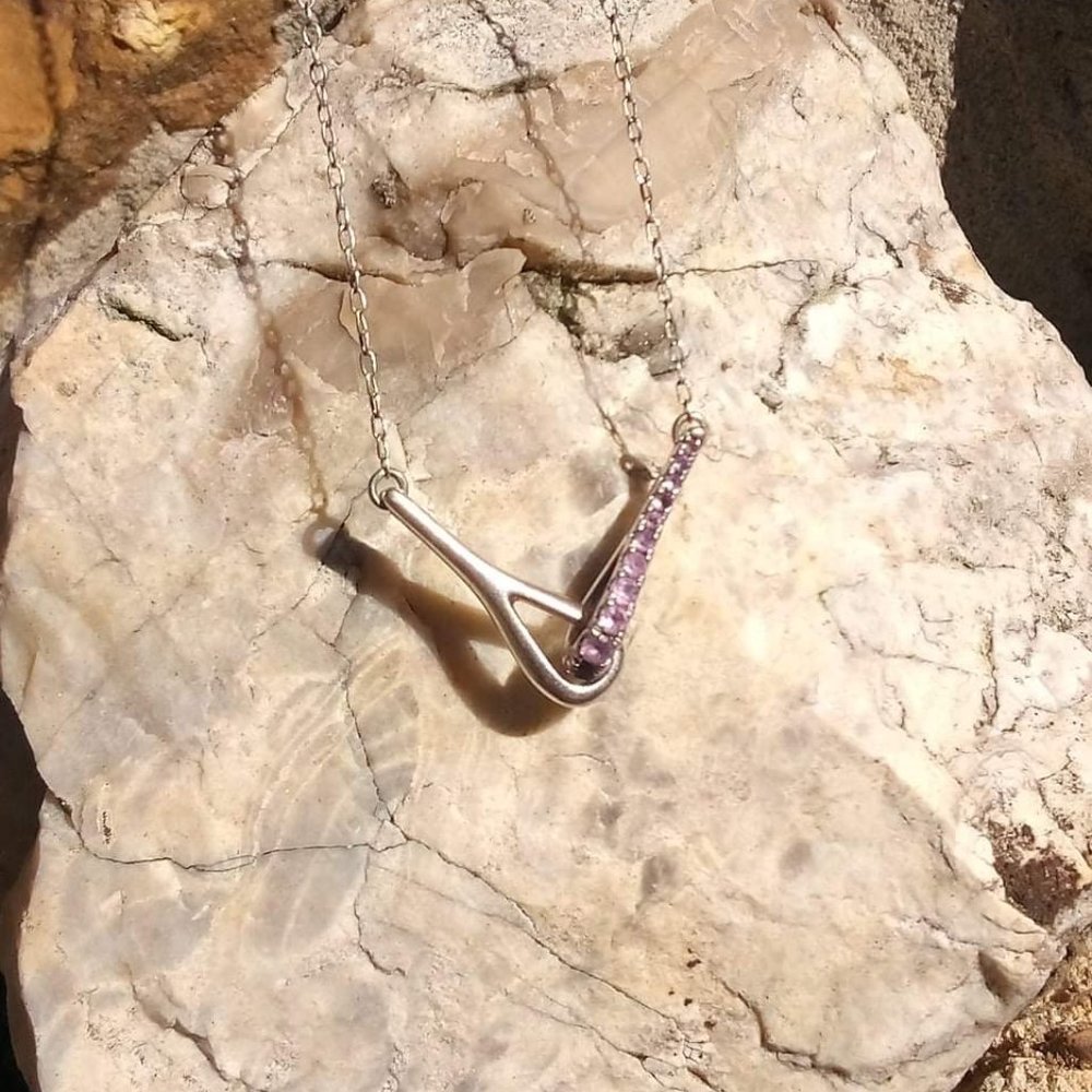 Sterling and amethyst necklace